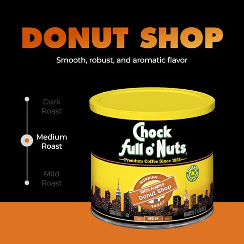 Chock Full o' Nuts Donut Shop Ground Coffee 23 oz Can - Medium Roast, Pack of 1
