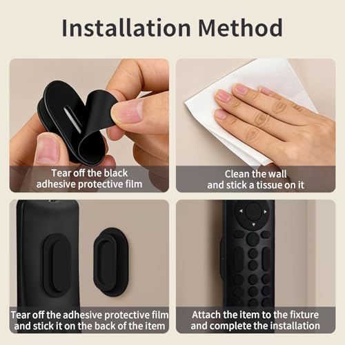 Magnetic Remote Control Holder with Heavy Duty Mount – No Drilling, Silicone Protection, Peel & Stick Adhesive