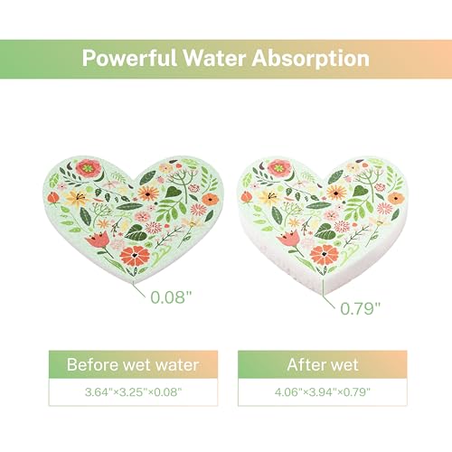 Heart Shaped Cleaning Sponges - Eco Friendly & Non-Scratch, 5 Pack