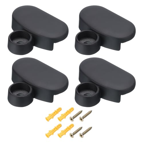uxcell Mirror Clips, 4Pcs - Zinc Alloy Oval Holder Holders for Wall