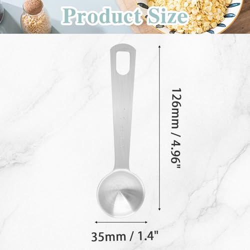 Marvexi Stainless Steel Measuring Spoons Set - 2/3 Tbsp, 2 Tsp, 10 mL