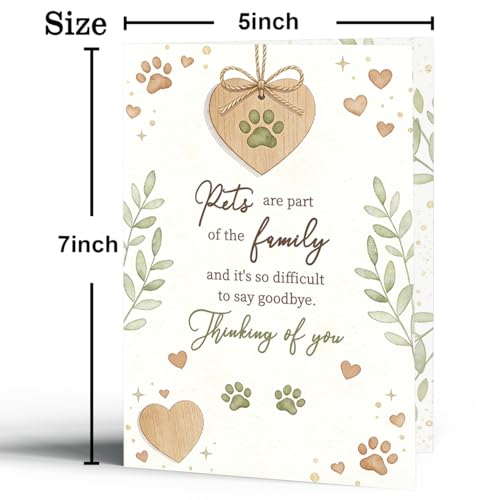 Pet Sympathy Card for Loss of Dog or Cat - Haskerty BK-051