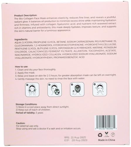 Carels Care Collagen Face Mask Sheet – Hydrating Korean Skincare Treatment