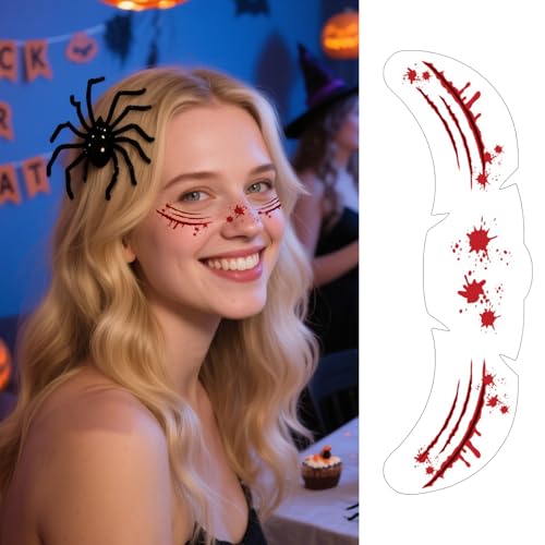 Glitter Freckle Temporary Tattoo Patches 8-Pack Waterproof Face Makeup