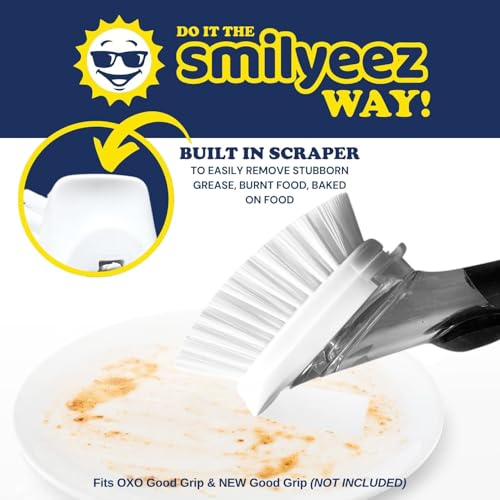 Smilyeez Replacement Brush Heads for OXO Dish Brush, 4-Pack