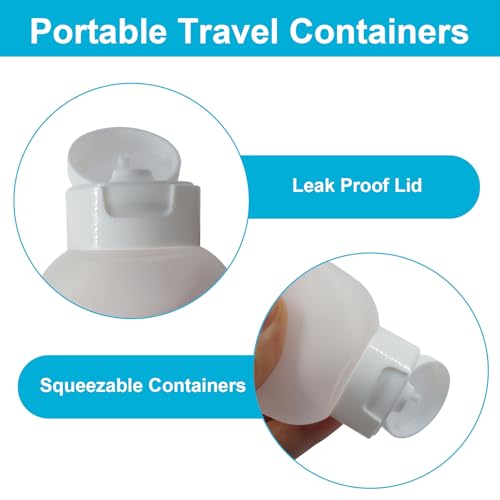 Suiwotin 4-Pack 60ml Travel Bottles Leakproof Squeezable Containers for Toiletries
