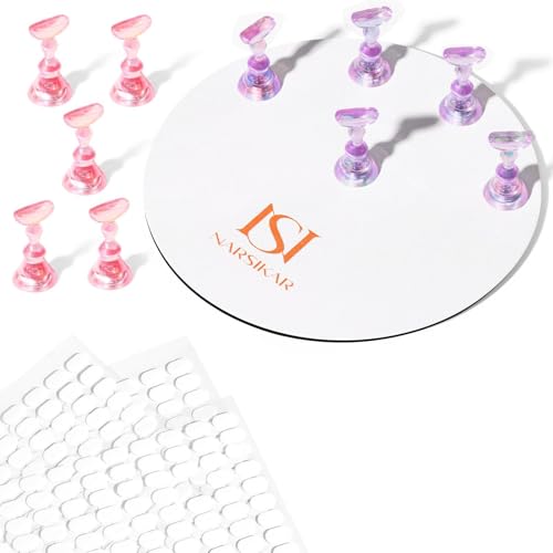 Narsikar Magnetic Nail Stand Set for Press On Nails with 300 Tabs