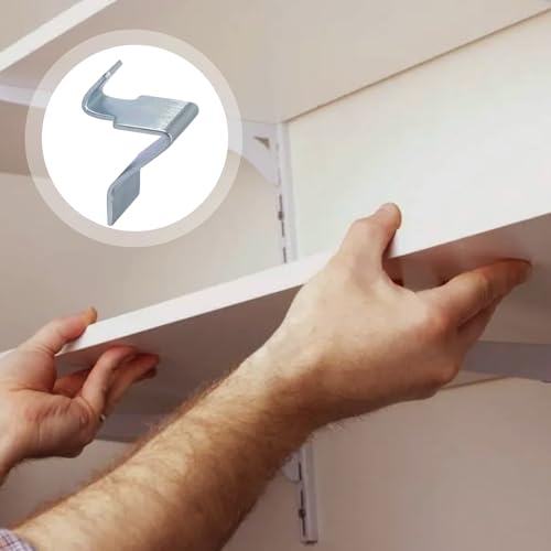 Heavy Duty Shelf Clips - 18 Metal Support Pegs for Cabinets