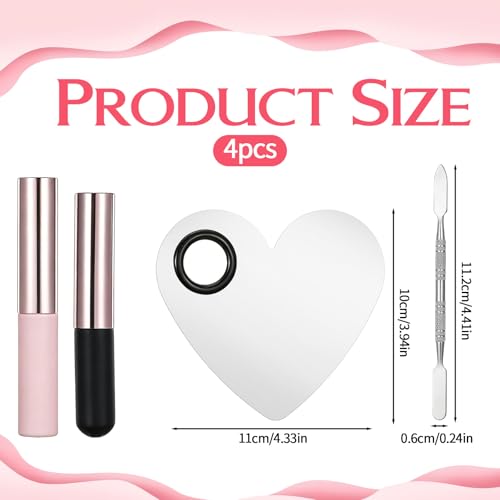 ElevateTech Silicone Ombre Nail Brush 4-Piece Chrome Powder Applicator Set