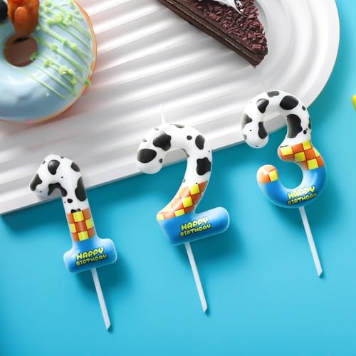 Cartoon Number 2 Birthday Candle Topper for Kids' Cakes
