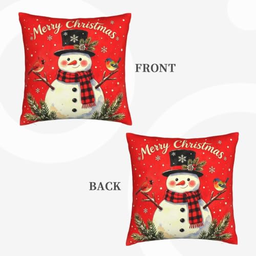 Yellow Christmas Throw Pillow Cover 18x18 Inches Decorative Cushion Case