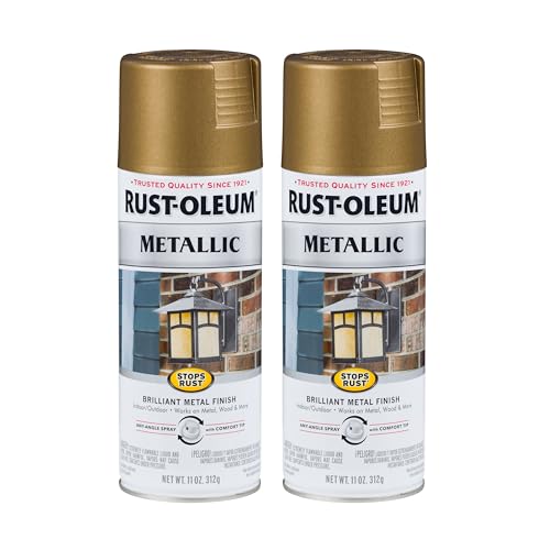 Rust-Oleum Stops Rust Metallic Spray Paint, Champagne Bronze - 2 Pack