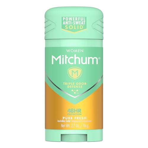 Mitchum Women Invisible Solid Antiperspirant Deodorant, Pure Fresh, 2.7 oz