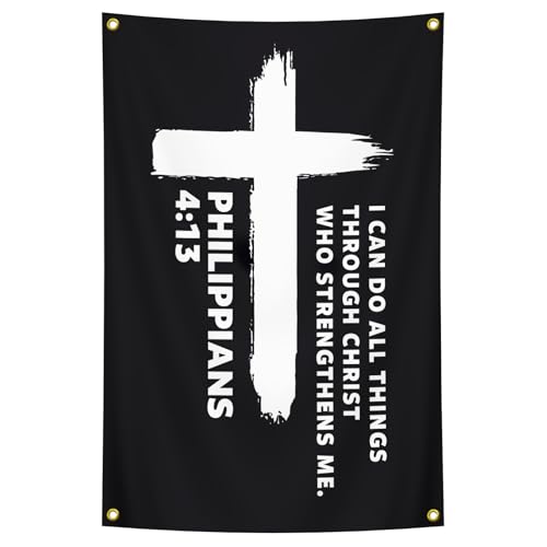 Philippians 4:13 Christian Flag - 2x3 ft Inspirational Decor