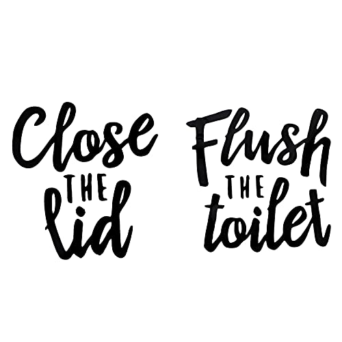 Funny Toilet Seat Sticker Decals - 2 Pack PVC Bathroom Decor