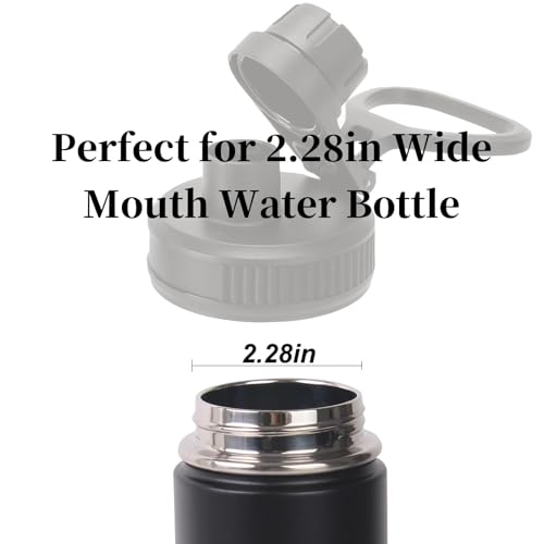 2Pack Lids Replacement Fit for Thermoflask 16 18 24 32 40 64oz Wide Mouth Bottle, Leak-Proof Dust-Proof, BPA Free