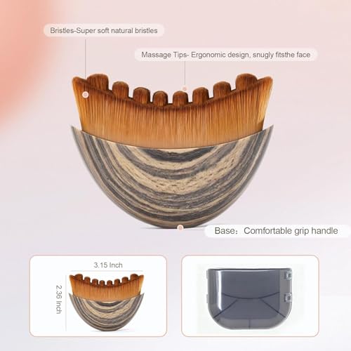 LHJL Lymphatic Contour Face Brush, Manual Drainage Massager & Sculpting Tool