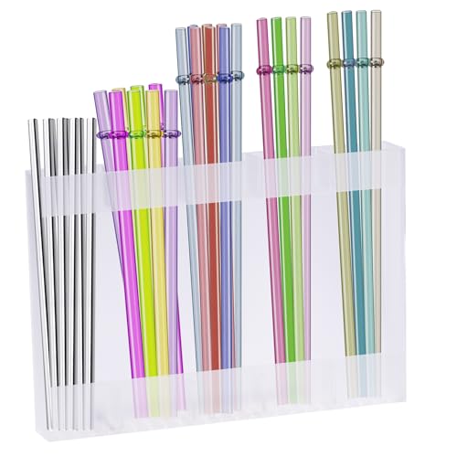 Ortarco Acrylic Straw Holder Organizer for Cabinet Door with Drainage