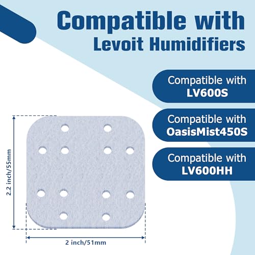 Funmit 24-Pack Humidifier Replacement Filters for Levoit LV600S, LV600HH