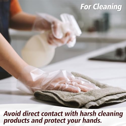 Disposable Food Safe Plastic Gloves 100 Pcs Thickened Kitchen Gloves