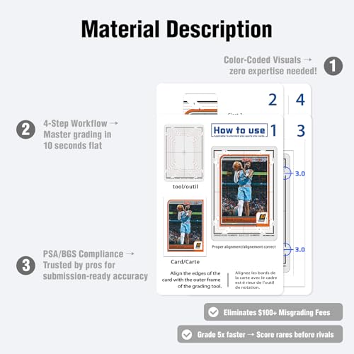 Deyimmei Sports Card Grading Tool Set - Centering & Thickness Measurement