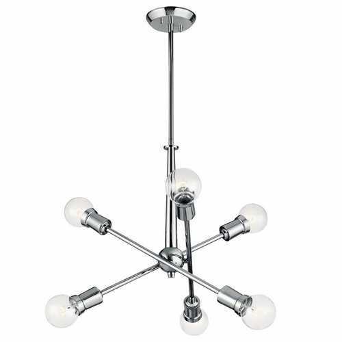 Kichler Lighting Armstrong 27.75" 6 Light Chandelier in Chrome
