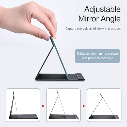 Kootinn Portable Folding Travel Mirror - Ultrathin Rectangular HD Makeup Mirror