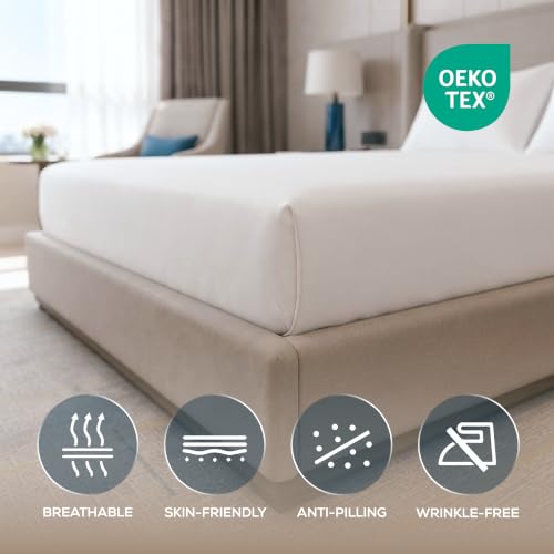 Utopia Bedding Queen Flat Sheets - 24-Pack White Microfiber Hotel Top Sheets