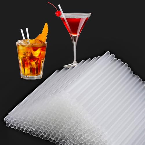 500 Pcs Clear Cocktail Straws - 5 Inch Short Bar Straws