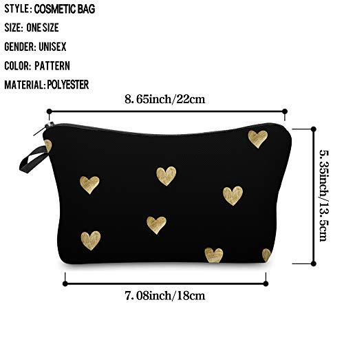 Deanfun Small Waterproof Makeup Bag and Cosmetic Zipper Pouch