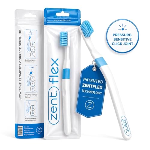 Zent Pressure-Sensitive Soft Toothbrush for Sensitive Teeth - Blue