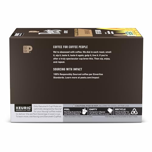 Peet's Coffee, Medium Roast Keurig K-Cup Pods, 100% Arabica Coffee - Off The Grid, 60 Count (6 Boxes of 10 K-Cup Pods)