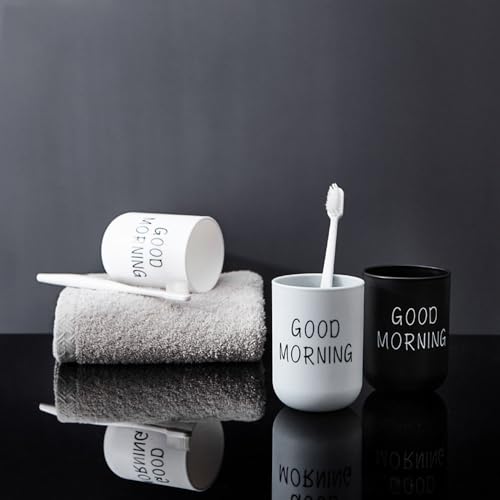 RabyLeo Minimalist Toothbrush Cup - Modern Frosted Bathroom Gargle Mug