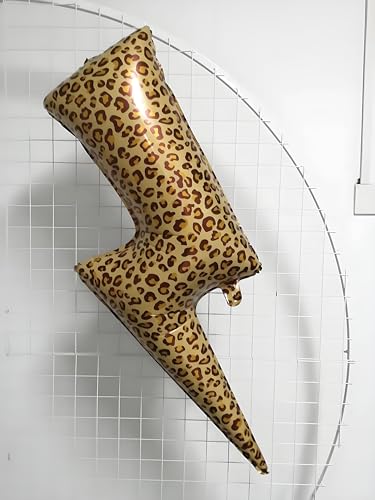 Leopard Print Lightning Balloons - 2pcs for Jungle Theme Party
