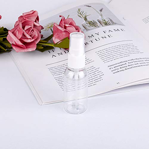 6 Pack Clear Plastic Fine Mist Spray Bottles 30ml Refillable Travel Size