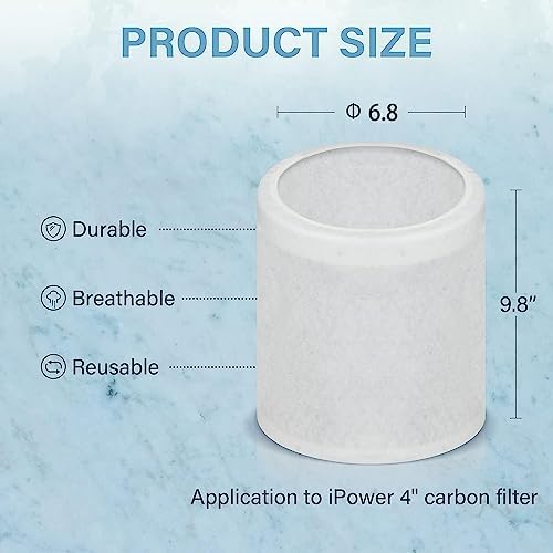 iPower 4 Inch Air Carbon Filter Prefilter Sleeve Cover 6.5