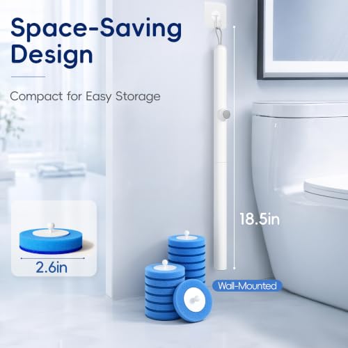 Disposable Toilet Bowl Cleaning Wand with Replacement Heads