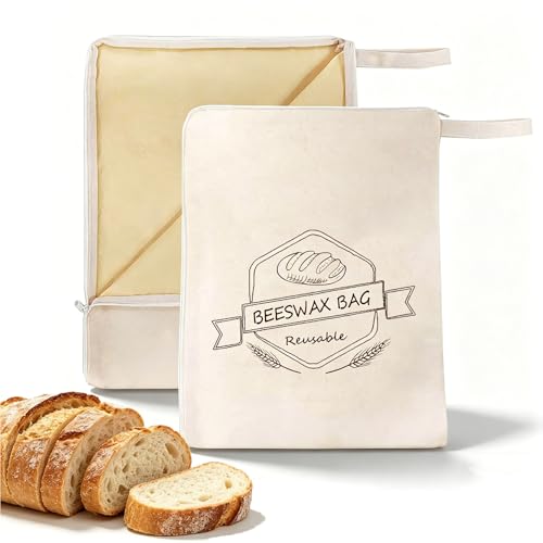 Beeswax Bread Bags - 2 Pack for Artisan Bread Storage