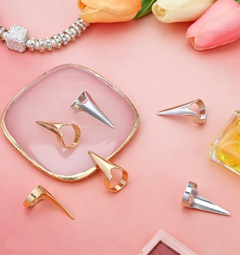 Thrymme 20Pcs Metal Hair Parting Rings for Stitch Braids and Styling