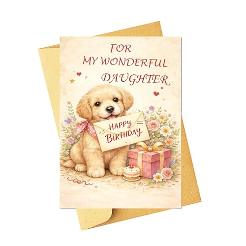 Happy Birthday Card for Daughter - Heartfelt Keepsake with Envelope