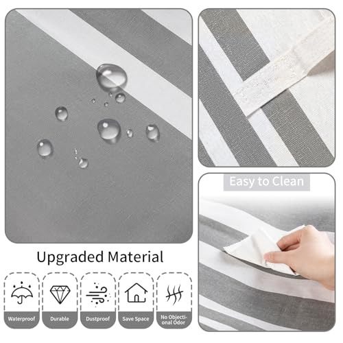 MANYOND 2-Pack 75L Collapsible Laundry Baskets, Grey Freestanding Hamper