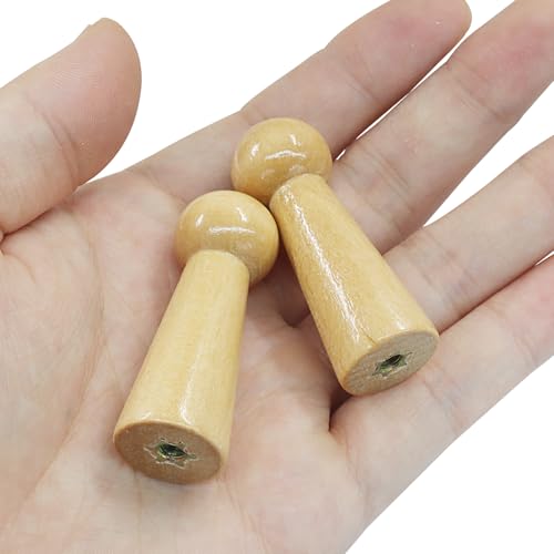 10 Pack Solid Wood Screw-On Hooks for Coats, Bags & Towels