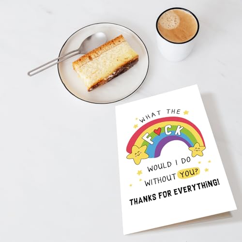 Funny Thank You Card for Men & Women - Thanks for Everything