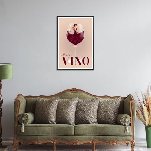 Retro Italian Drink Canvas Poster - Champagne & Cocktail Art