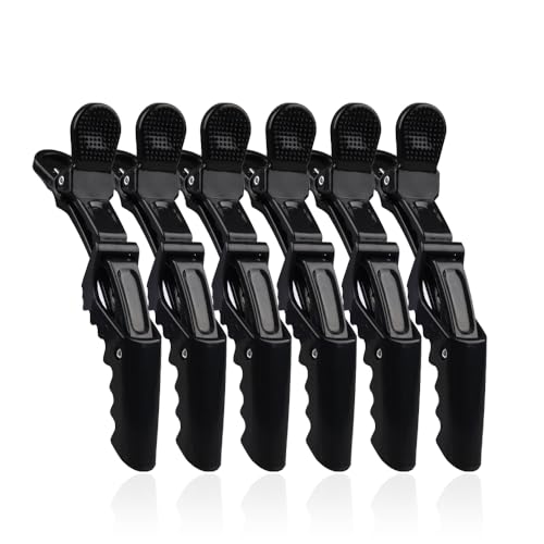 GlamorDove Alligator Hair Sectioning Clips 6-Pack for Styling and Salon