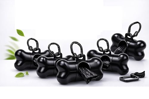 Dog Poop Bag Holder with Safety Lock - Compact Dispenser for Leash