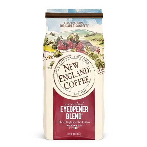 New England Coffee Eyeopener Dark Roast Ground Coffee 9oz (Pack of 6)