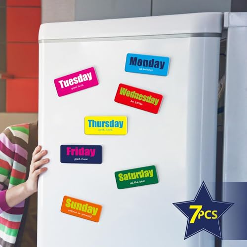 Inspirational Days of the Week Magnets | Colorful Motivational Quotes