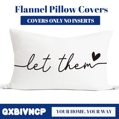 Let Them Throw Pillow Covers 12x20 Inch - Durable Flannel Decorative Throw Pillowcase - Variation: this listing