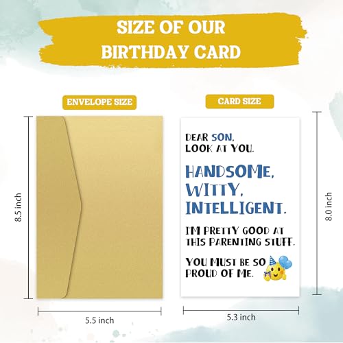 Funny Birthday Card for Son | Humorous Card for Adult Son